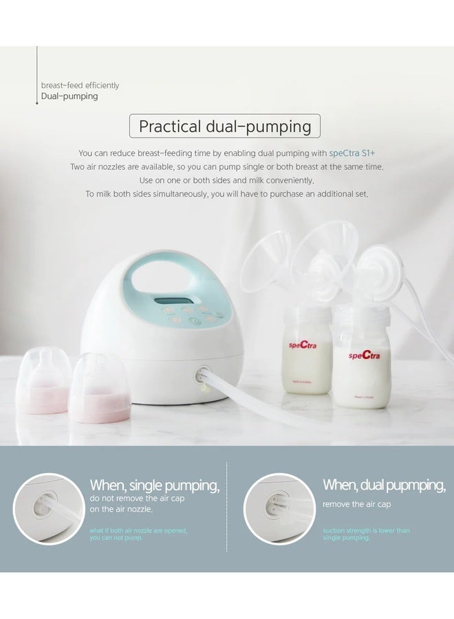 Spectra S1 Plus Hospital Grade Breast Pump | Double Electric, Rechargeable Battery, Ultra Quiet, Closed System, Night Light, Blue - Image 5